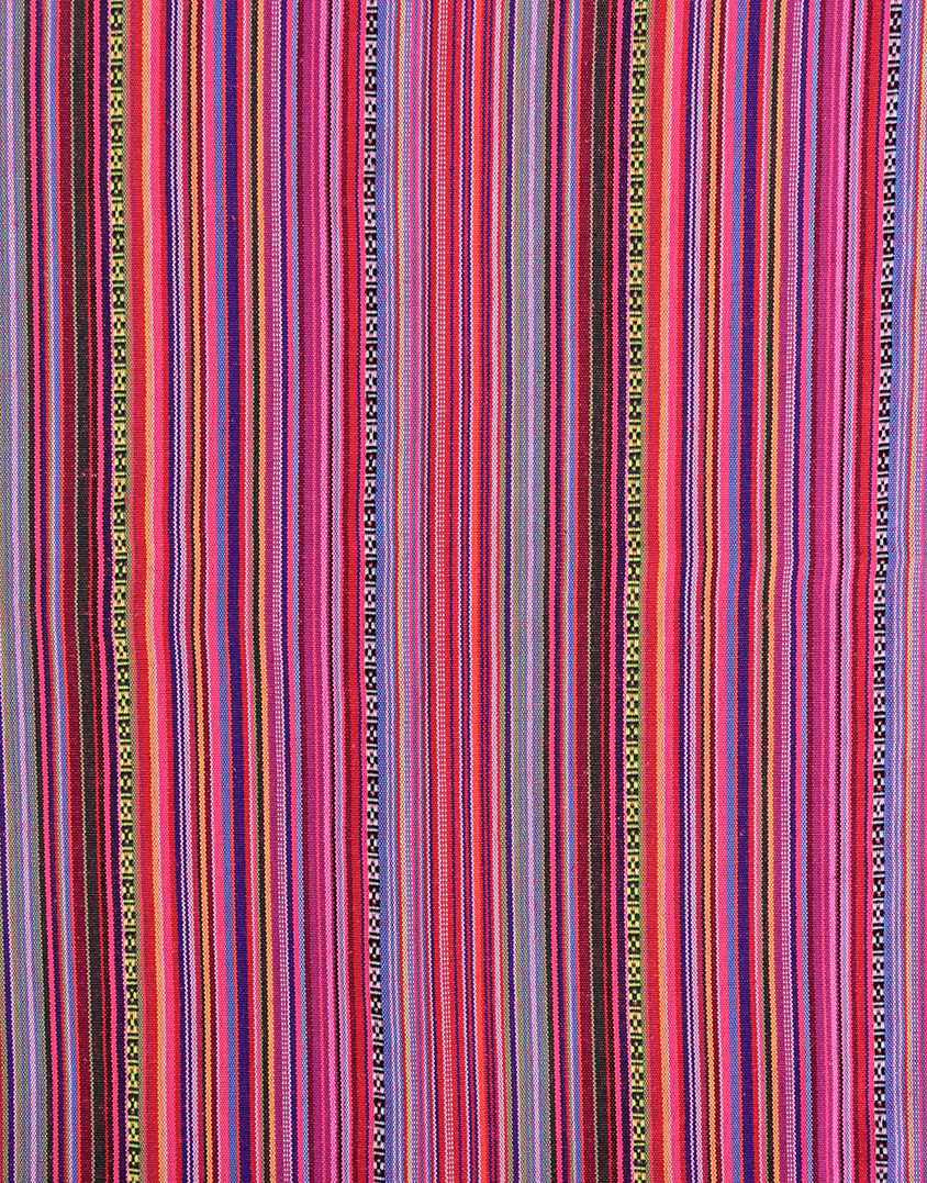 Pink Mexican Striped Fabric