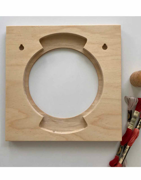 Modern Hoopla Embroidery Square Embroidery Hoop Wooden Frame for 6" Hoops, Modern Hoopla