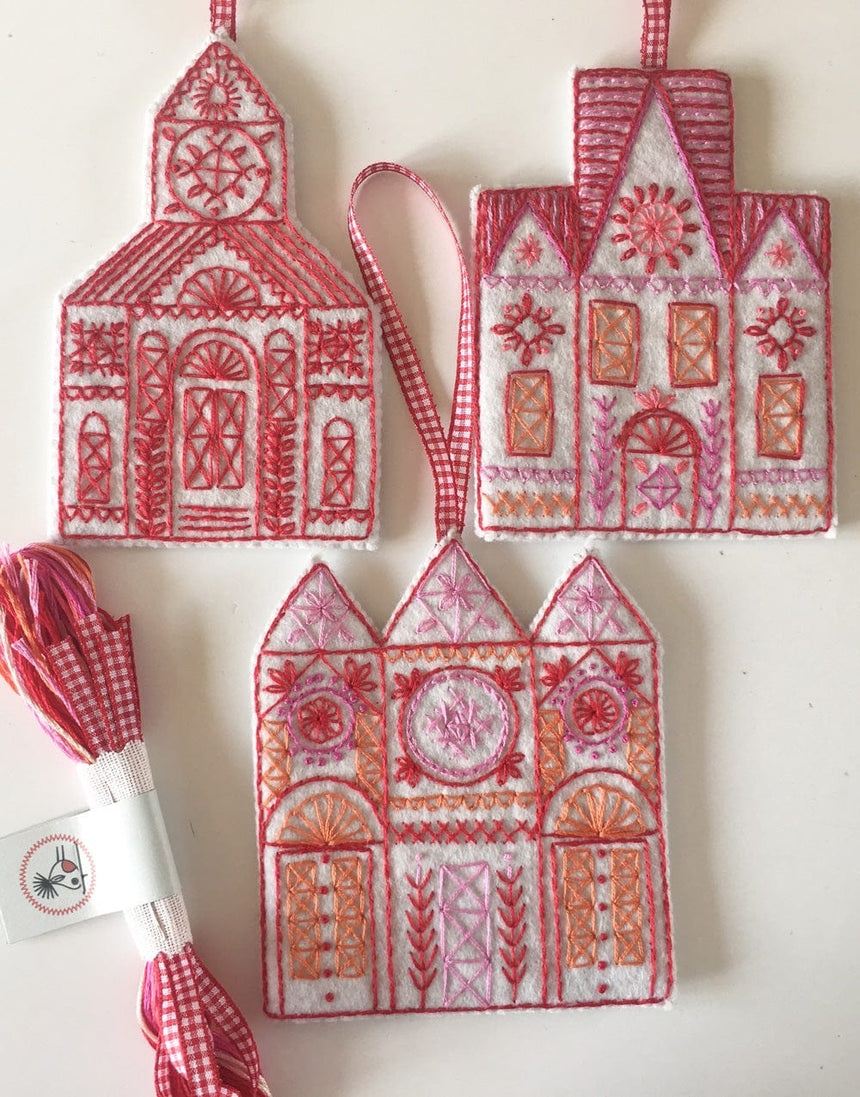 Nancy Nicholson Embroidery Nancy Nicholson Buildings Felt Christmas Decorations 87964706