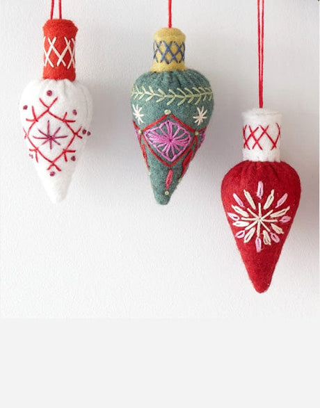 Nancy Nicholson Embroidery Three Cone Baubles, Christmas Embroidery Kit by Nancy Nicholson 87625506