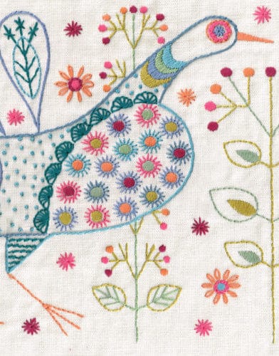 Nancy Nicholson Embroidery Longtail Bird Embroidery Kit, Cushion Cover, Nancy Nicholson 21112