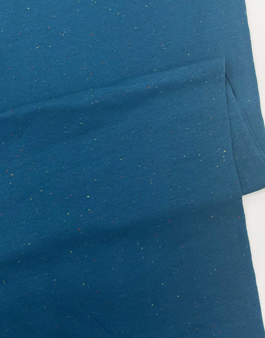 Not Specified Sweatshirting Blue / Speckled Petrol Speckled Sweatshirt Jersey Fabric 12232