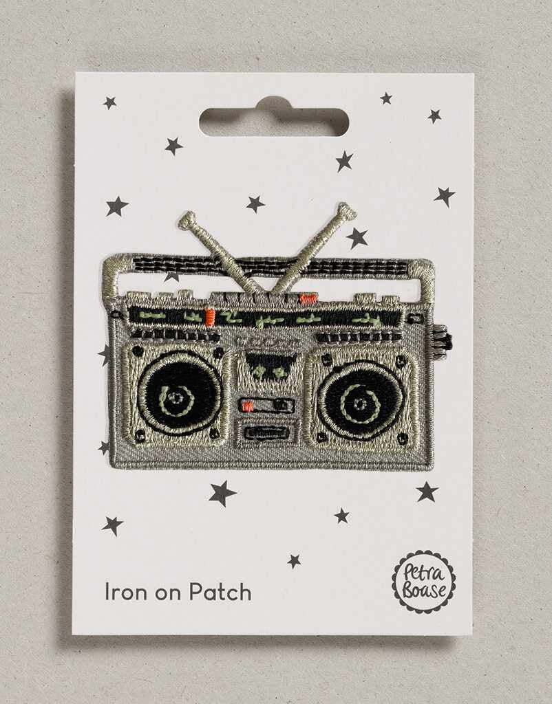 Boom Box Iron on Patch, Petra Boase