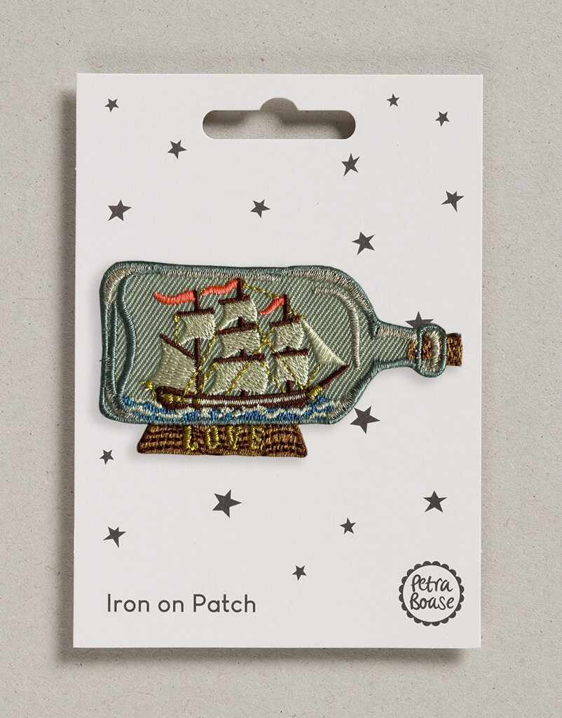 Ship in a Bottle Iron on Patch, Petra Boase