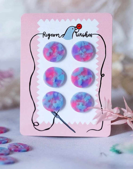 Pigeon Wishes Buttons 25mm Day Dream 25mm Buttons, Set of 6 14098