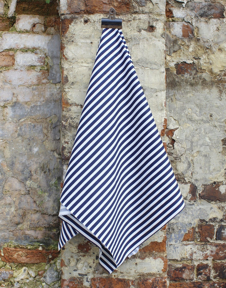 Not Specified Cotton Poplin Navy / Stripes Striped Cotton Poplin Fabric 78604322