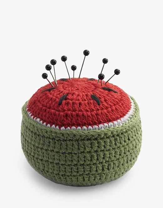 Crocheted Watermelon Pincushion & Pattern Weight