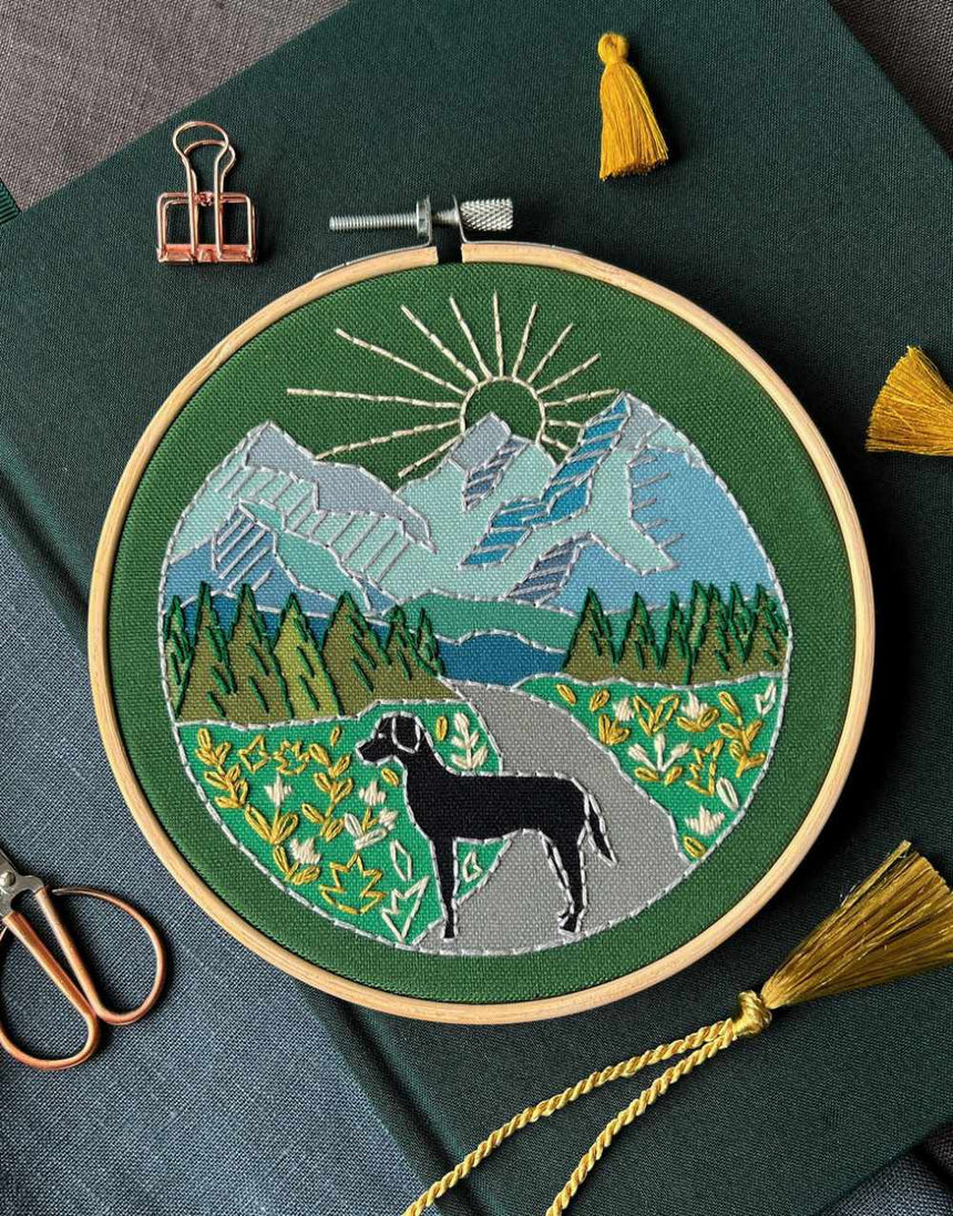 Trail Dog Embroidery Kit, Rikrack