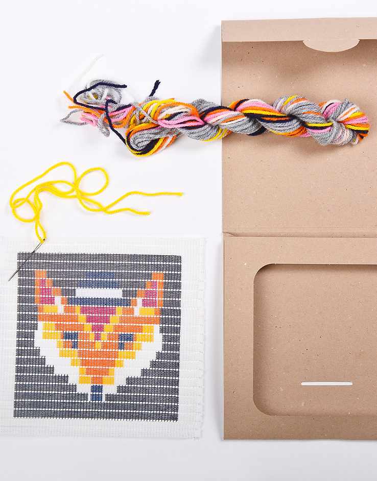 Sozo Children's Craft Kits Fox Needlepoint Kit, Sozo DIY 0608631393180 0608631393180