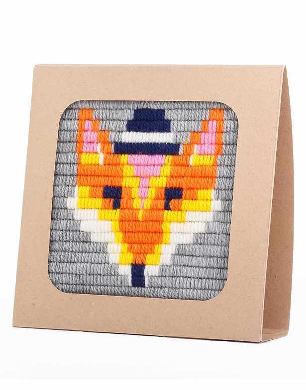 Sozo Children's Craft Kits Fox Needlepoint Kit, Sozo DIY 0608631393180 0608631393180