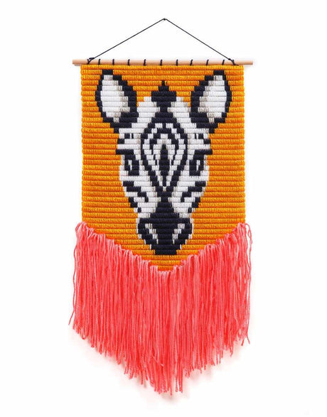 Sozo Children's Craft Kits Zebra Wall Art Needlepoint Kit, Sozo DIY 0608631393586 608631393586