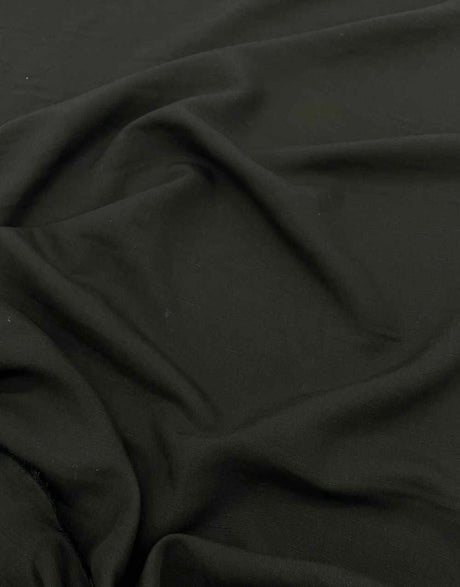 Not Specified TENCEL™ / Linen Black / Plain Black Sanded TENCEL™ Lyocell & Linen Fabric 15560