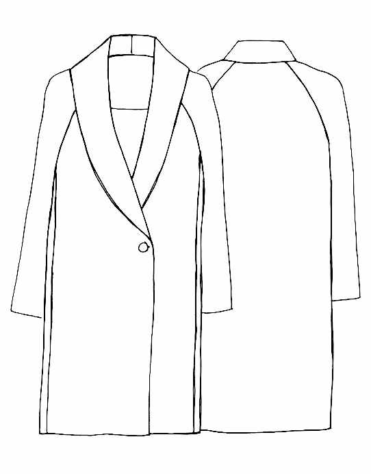 Tessuti Coats & Jackets Oslo Coat Sewing Pattern, Tessuti