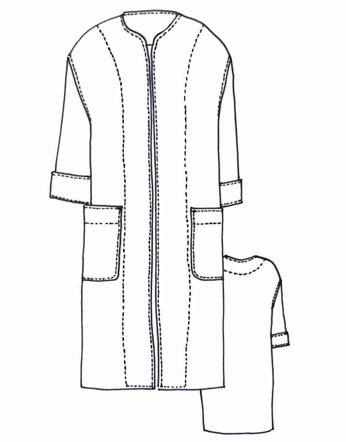 Tessuti Coats & Jackets Florence Coat Sewing Pattern, Tessuti 14066