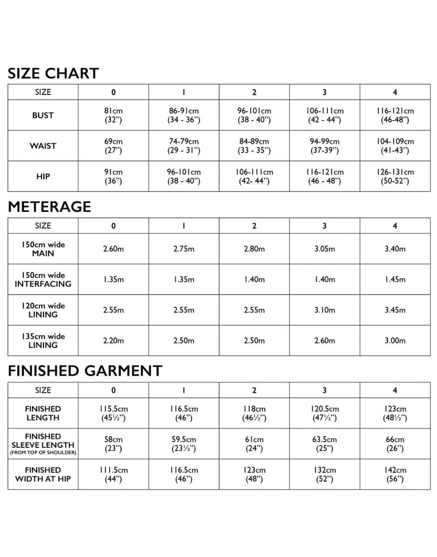 Tessuti Coats & Jackets Richmond Coat Sewing Pattern, Tessuti 14065