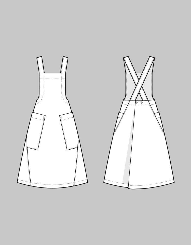 The Assembly Line Dresses Apron Dress Sewing Pattern, The Assembly Line