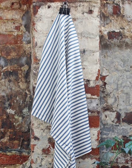 Not Specified Ticking Blue / Stripes Cotton Ticking Stripe Fabric, Marine Blue 08373538