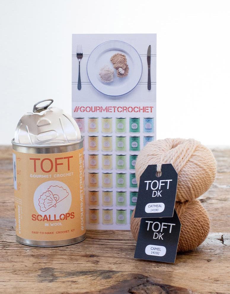 Toft Crochet Kit Scallops in a Tin, Crochet Kit from Toft 5060507211472 5060507211472