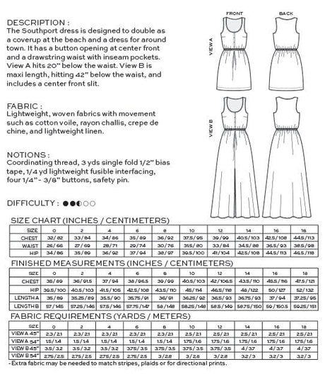 True Bias Dresses Southport Dress Sewing Pattern, True Bias 708210995382 708210995382