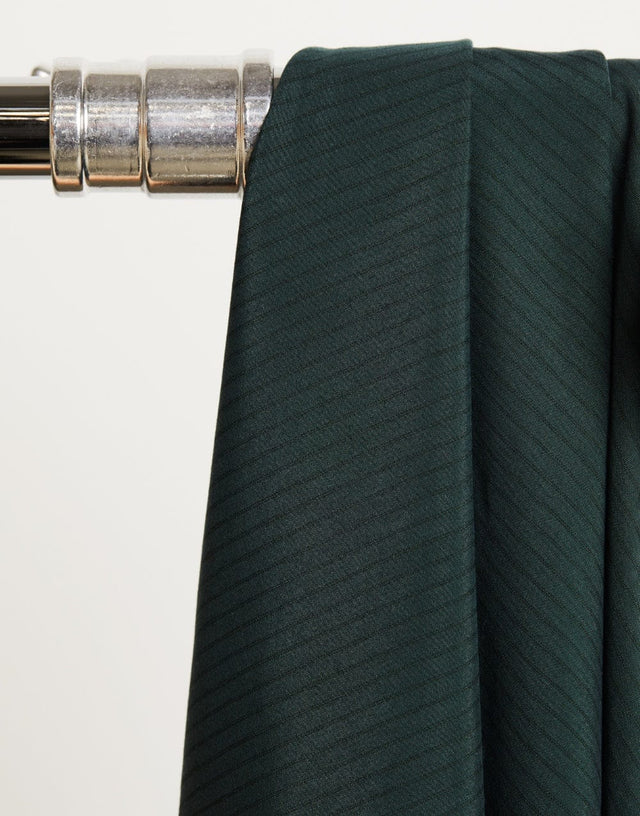 meetMILK® TENCEL™ Green / Stripes Deep Green Two-Tone Slim Stripe Fabric with TENCEL™ Lyocell, meetMILK® 14848