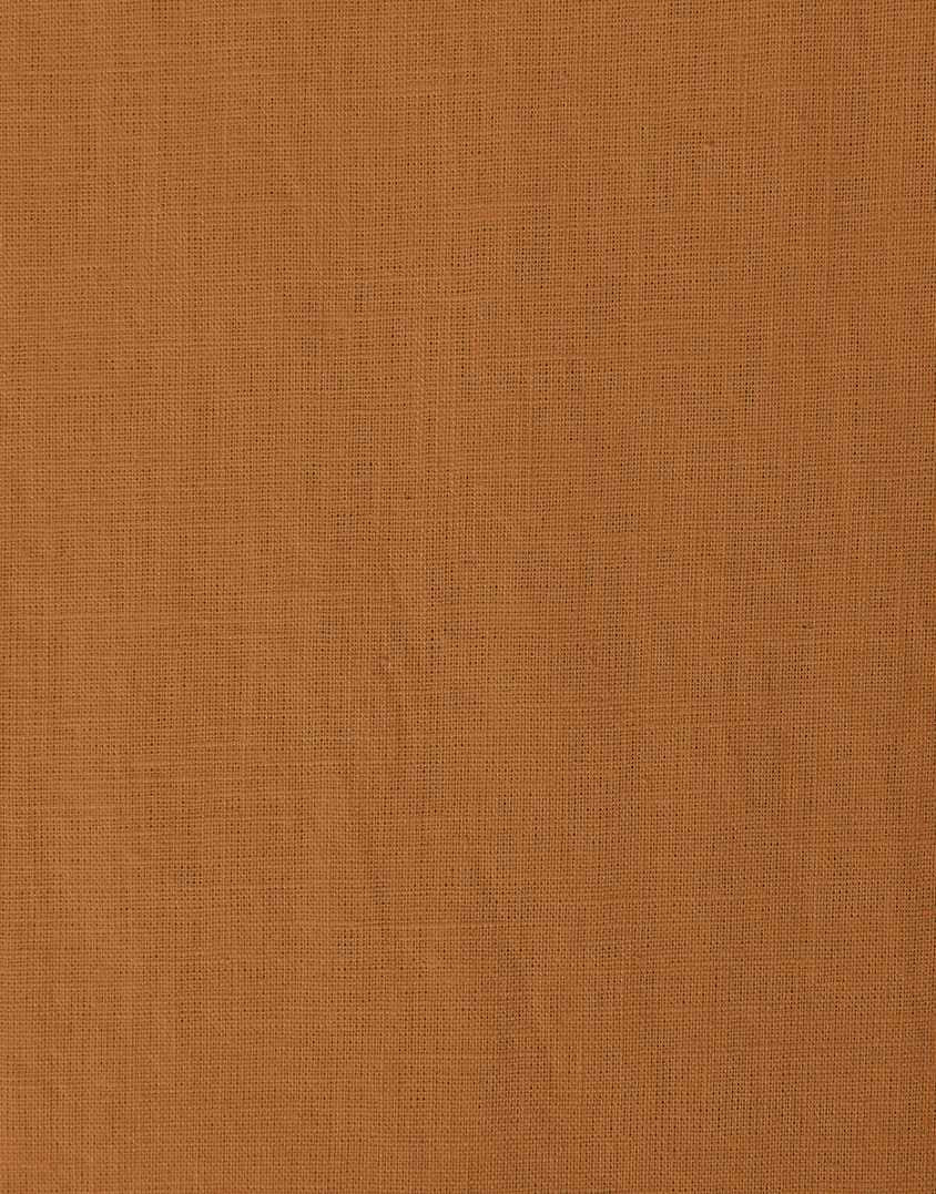 Caramel Brown Washed Linen Fabric